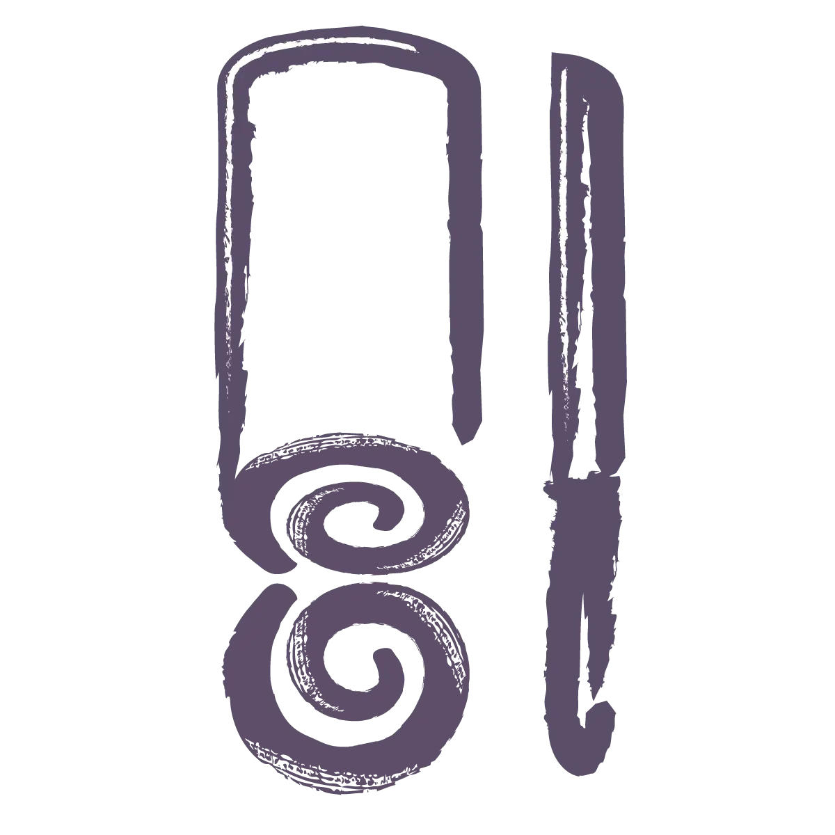 cake roll with slice and knife icon