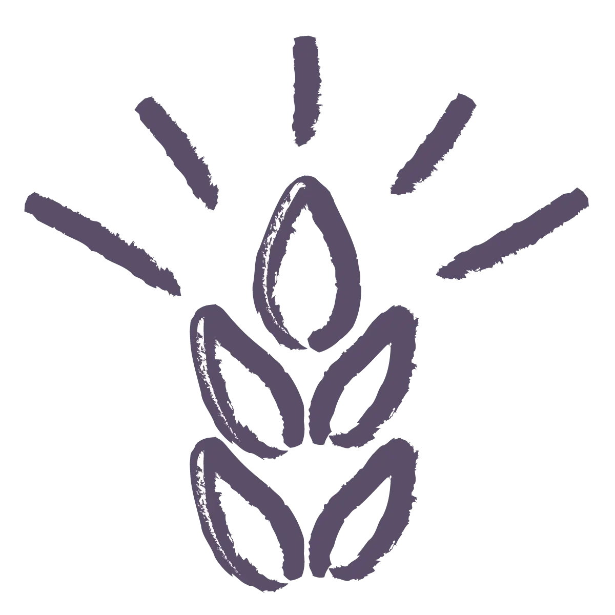 wheat with excitement marks icon - premium wheat