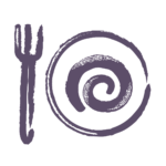 cake roll slice on plate with fork icon