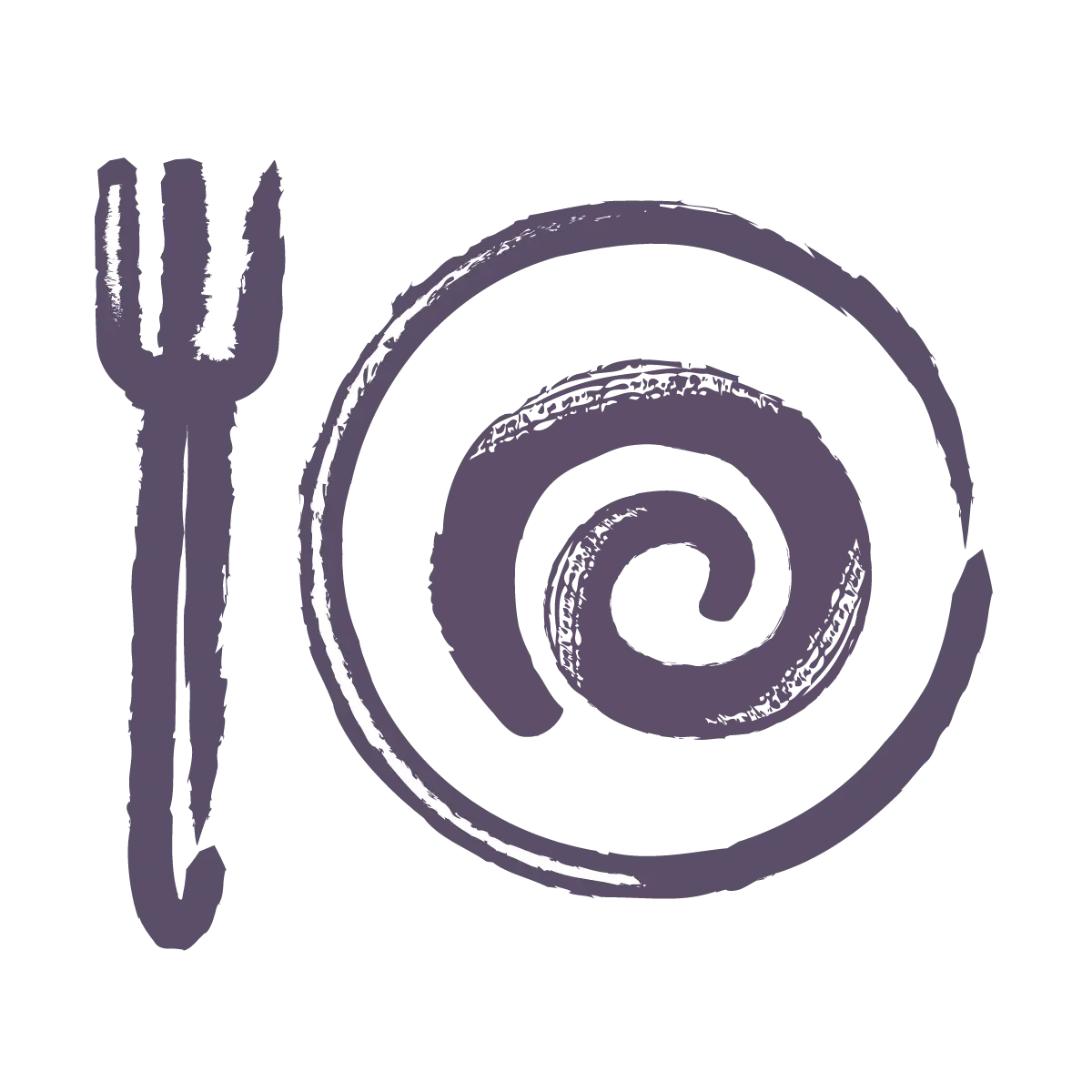 cake roll slice on plate with fork icon