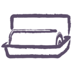 cake roll in clamshell icon